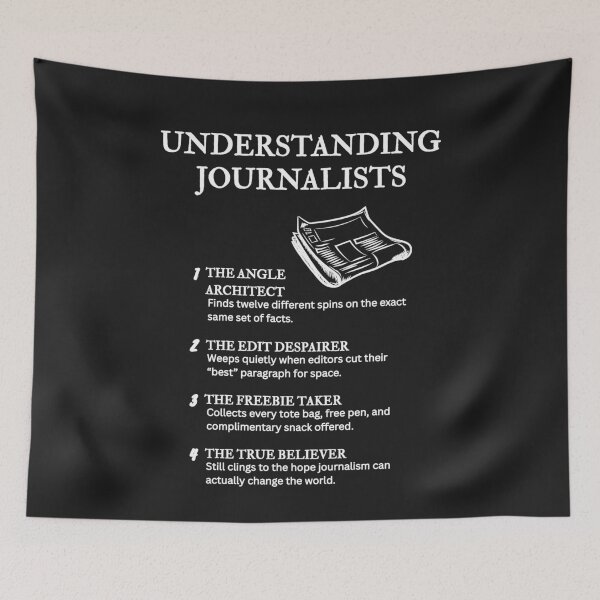 Item preview, Real Journalist Life – Relatable & Funny Press Humor – Black designed and sold by PsyFlow35.