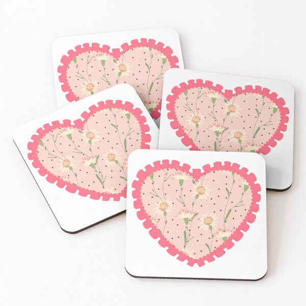 Item preview, Pink floral heart and pink frilly border  designed and sold by priyankajustine.