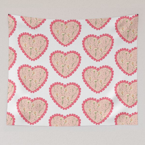 Item preview, Pink floral heart and pink frilly border  designed and sold by priyankajustine.