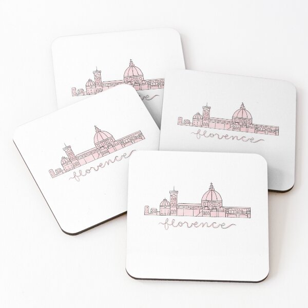 Item preview, 8 Florence Italy Skyline (Pink) designed and sold by lauren-cekhan.