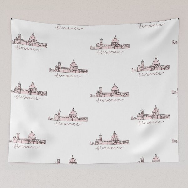 Item preview, 8 Florence Italy Skyline (Pink) designed and sold by lauren-cekhan.