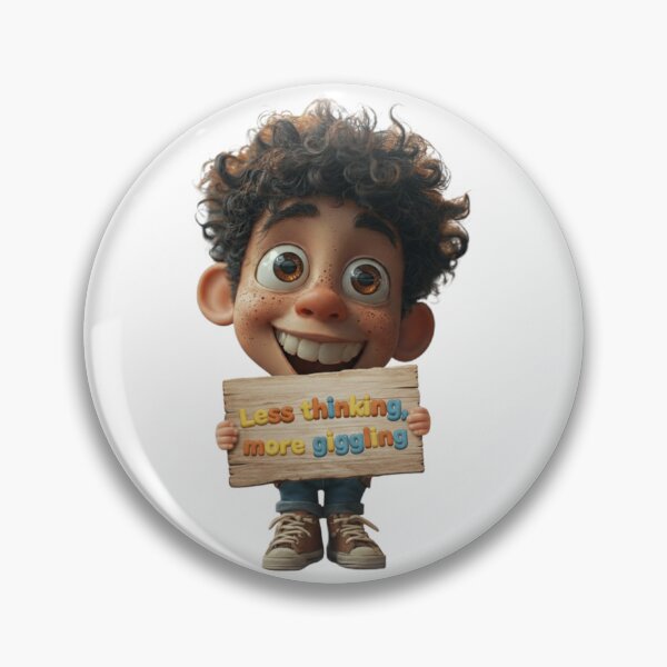 Item preview, Less Thinking More Giggling - Funny Quote for Kids & Adults designed and sold by AleksKos.