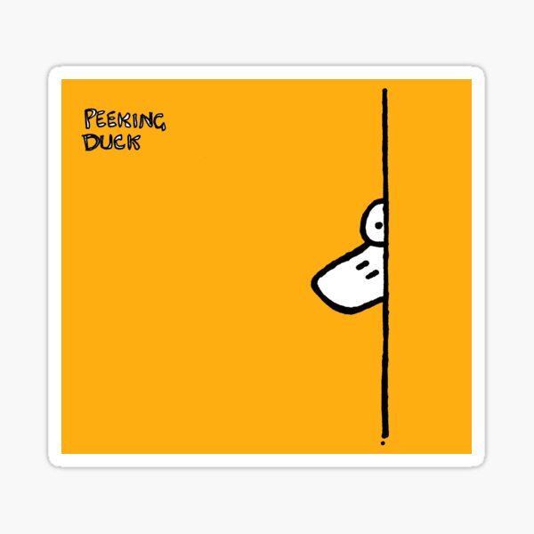 Peeking Duck Sticker