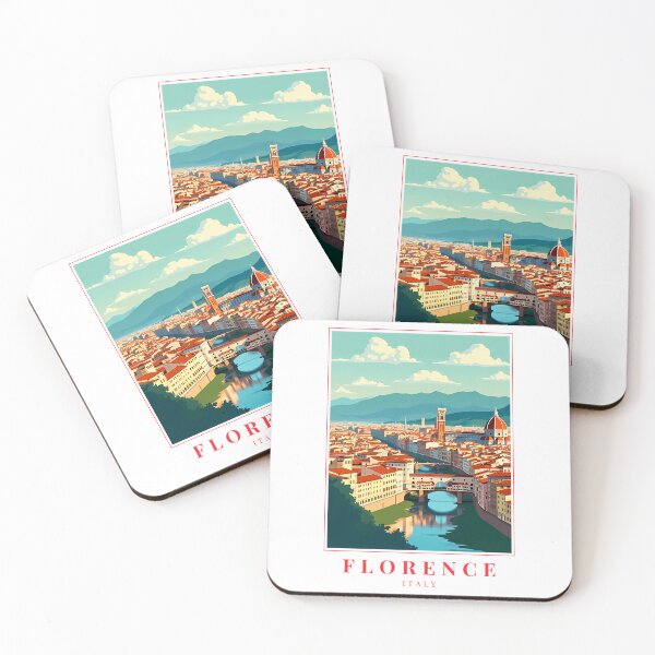 Item preview, 18 Florence Italy Illustration  Duomo Dome Ponte Vecchio  Artistic Legacy designed and sold by lauren-cekhan.