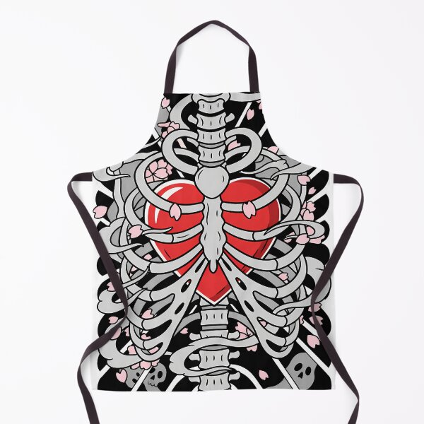 Item preview, Skeleton Heart Blossom – Gothic Halloween Love Design designed and sold by BambaKchula.