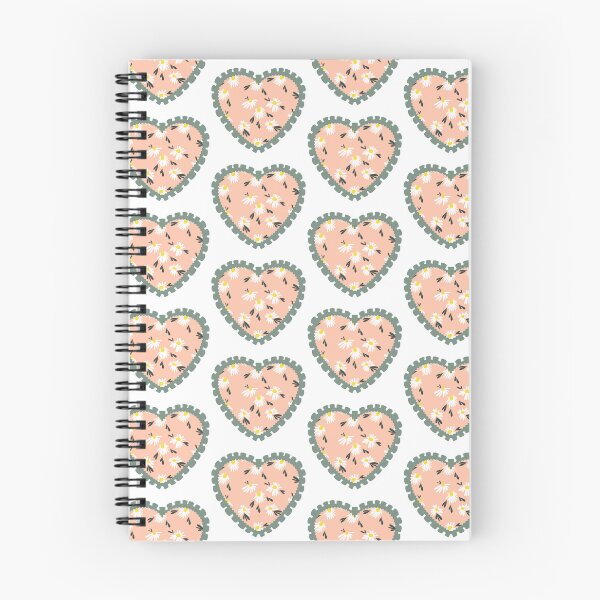 Item preview, Peach floral heart with green frilly border  designed and sold by priyankajustine.