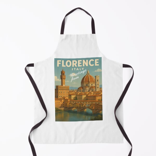 Item preview, 32 Greetings From Florence - Italy - Retro Colorful City View (Three Landmarks) designed and sold by lauren-cekhan.
