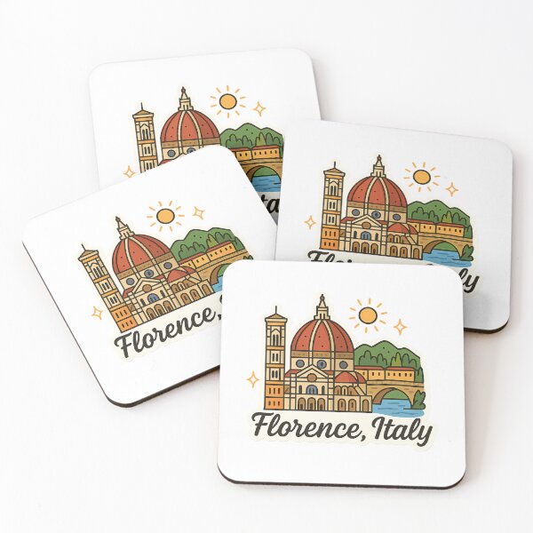 Item preview,  Florence Italy Duomo And Ponte Vecchio Art designed and sold by lauren-cekhan.