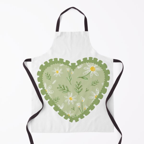 Item preview, Sage green floral heart with green frilly border  designed and sold by priyankajustine.