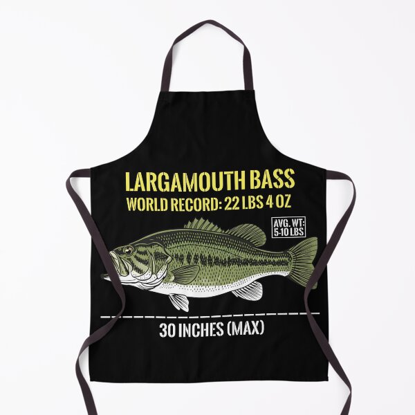 Item preview, Detailed Bass Illustration with World Record Weight Info designed and sold by SplashTastic.