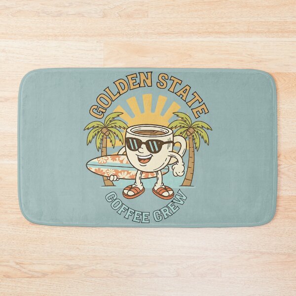 Item preview, Golden State Coffee Crew Retro Surfing Coffee Design designed and sold by PostersMode.