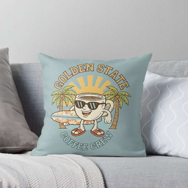 Item preview, Golden State Coffee Crew Retro Surfing Coffee Design designed and sold by PostersMode.
