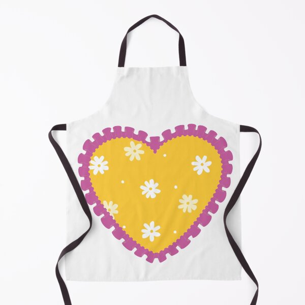Item preview, Yellow Floral heart with pink frilly border  designed and sold by priyankajustine.
