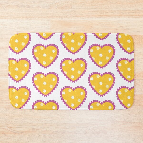 Item preview, Yellow Floral heart with pink frilly border  designed and sold by priyankajustine.