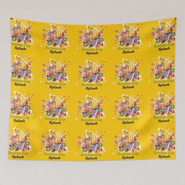 Item preview, Banana Cup Splash – Tropical Fruit Drink Tee designed and sold by Hptrendz.