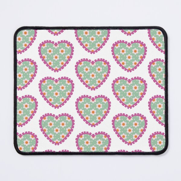 Item preview, Smiley flower heart with pink frilly border  designed and sold by priyankajustine.