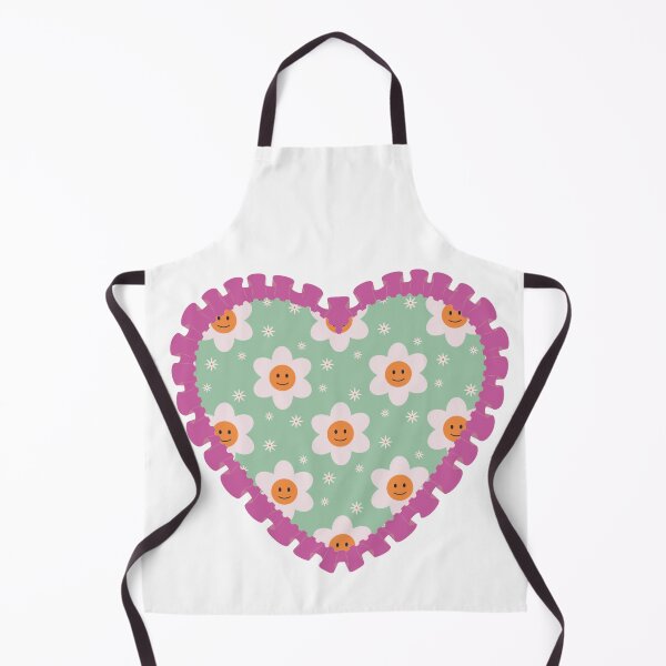 Item preview, Smiley flower heart with pink frilly border  designed and sold by priyankajustine.
