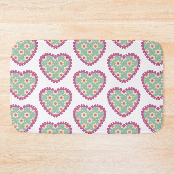 Item preview, Smiley flower heart with pink frilly border  designed and sold by priyankajustine.