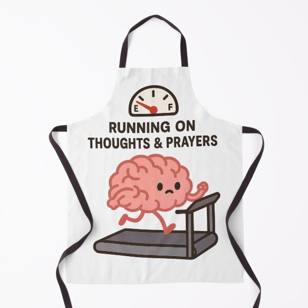 Item preview, Running on Thoughts & Prayers – Exhausted Brain Treadmill designed and sold by PosterFuel.