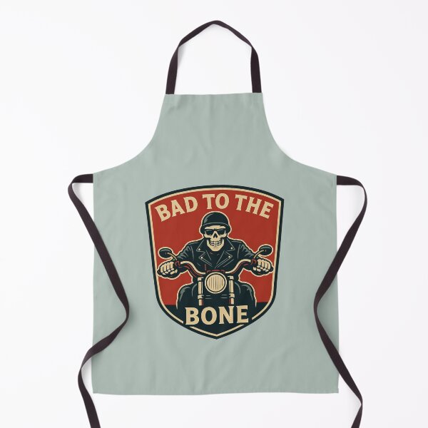 Item preview, Bad to the Bone – Skeleton Biker Badge Design designed and sold by hangmeart.