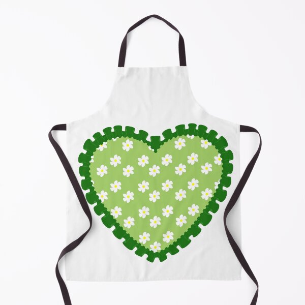Item preview, Green floral heart with green frilly border  designed and sold by priyankajustine.