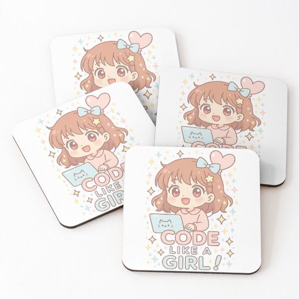 Item preview, Girl Power Coding – Pastel Manga Style designed and sold by LittleCountess.