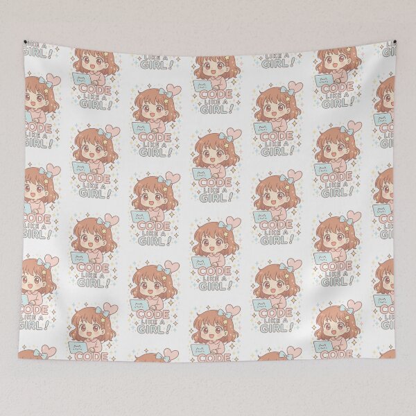 Item preview, Girl Power Coding – Pastel Manga Style designed and sold by LittleCountess.
