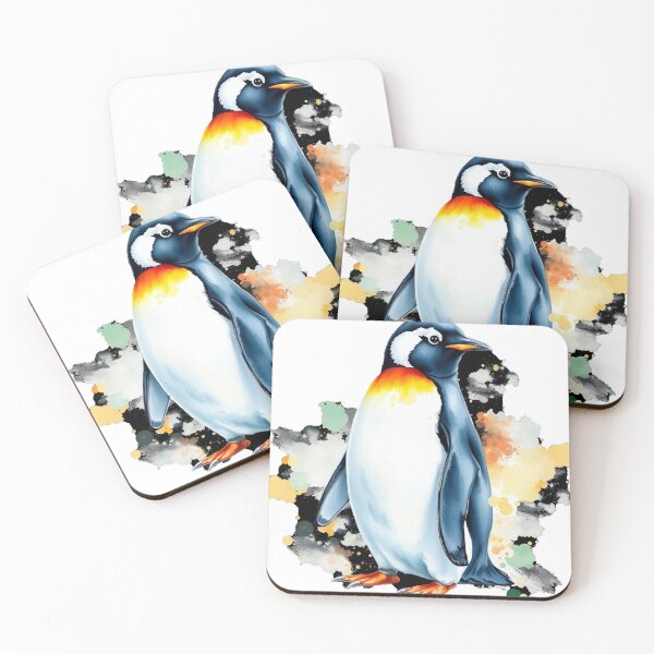 Item preview, Vibrant Emperor Penguin - Watercolor Wildlife Art Print designed and sold by EllDAV777.