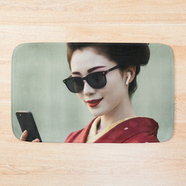 Item preview, Modern Kimono Mashup — Traditional Japanese Kimono with Sunglasses, Smartphone & Earbuds designed and sold by AnTartstudios.