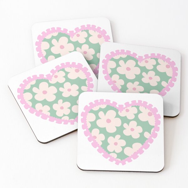 Item preview, Floral heart with pink frilly border  designed and sold by priyankajustine.
