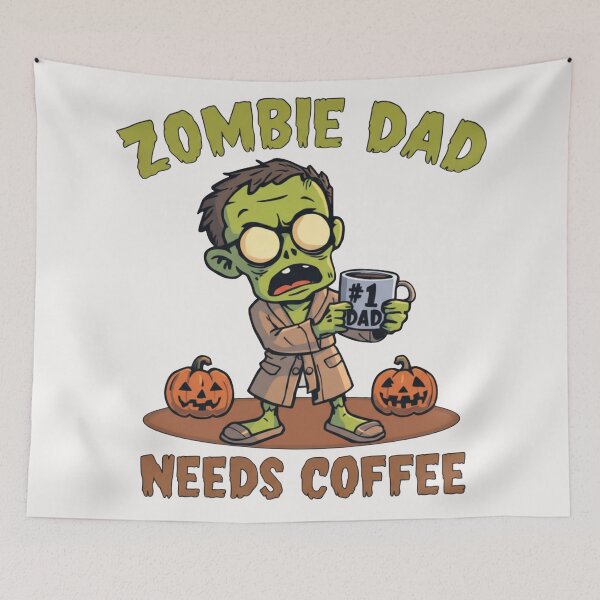 Item preview,  Zombie Dad Needs Coffee - Funny Halloween Dad Life - Spooky Morning Father Gift designed and sold by wellie-chic.
