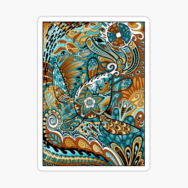 Topsy-Turvy Turtle Sticker