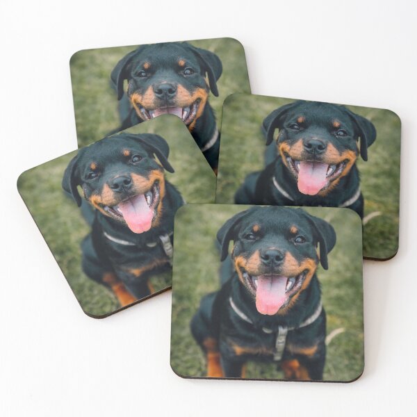 Item preview, Happy Rottweiler Dog Sitting designed and sold by VanGaldo.