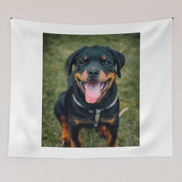 Item preview, Happy Rottweiler Dog Sitting designed and sold by VanGaldo.