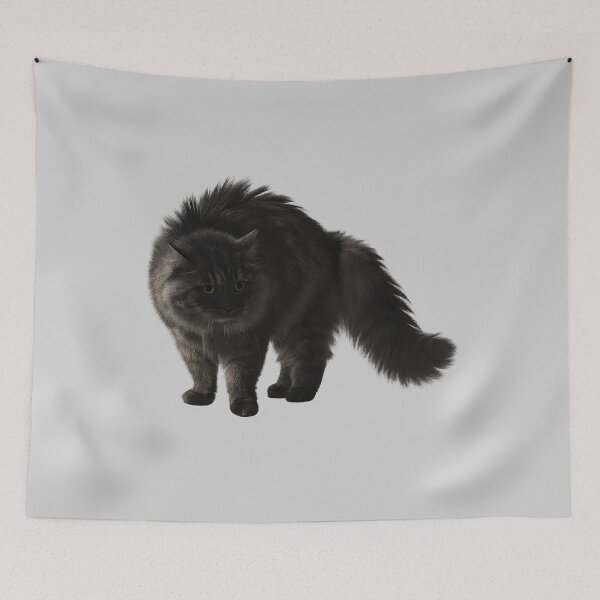 Item preview, Black Long-Haired Cat – Mysterious Dark Portrait designed and sold by WinkWild.