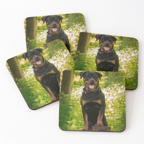 Item preview, Rottweiler Dog on Top of Log  designed and sold by VanGaldo.