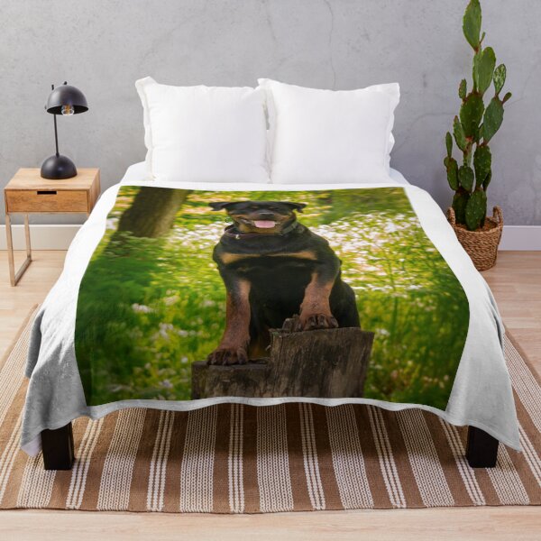 Item preview, Rottweiler Dog on Top of Log designed and sold by VanGaldo.