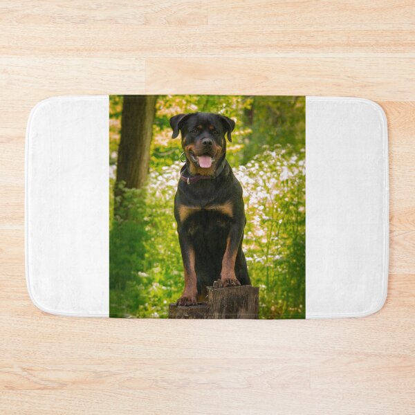 Item preview, Rottweiler Dog on Top of Log  designed and sold by VanGaldo.
