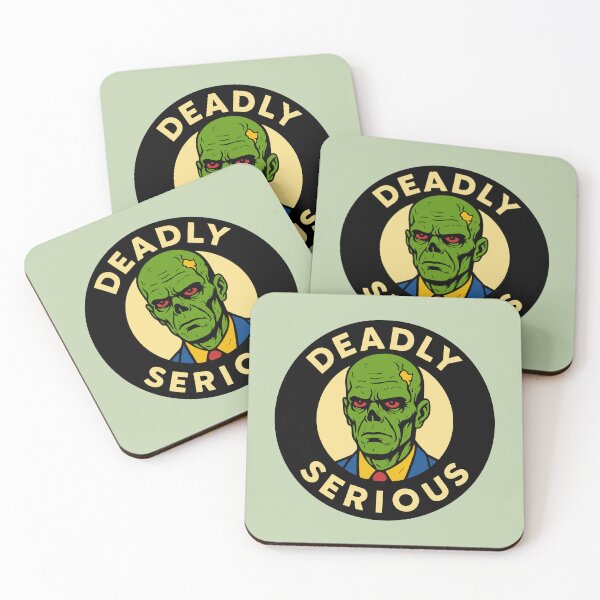 Item preview, Deadly Serious – Zombie Head Badge Design designed and sold by hangmeart.