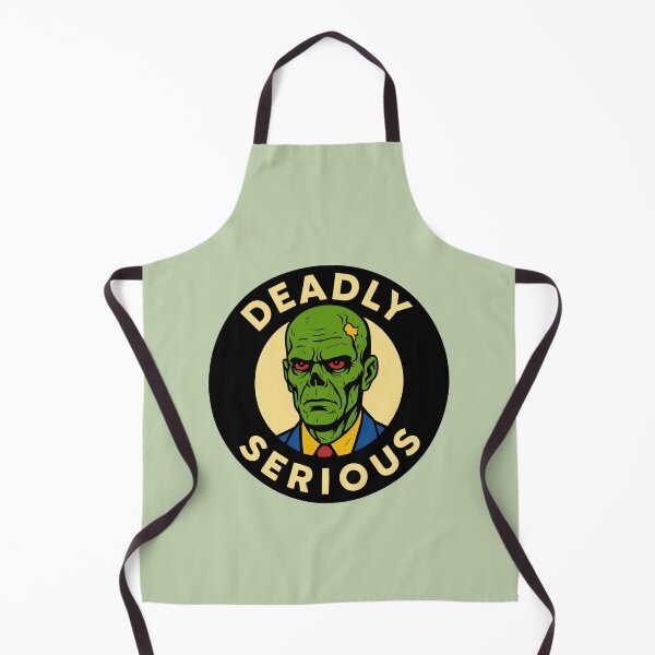 Item preview, Deadly Serious – Zombie Head Badge Design designed and sold by hangmeart.