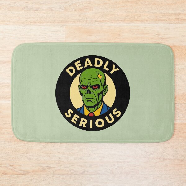 Item preview, Deadly Serious – Zombie Head Badge Design designed and sold by hangmeart.