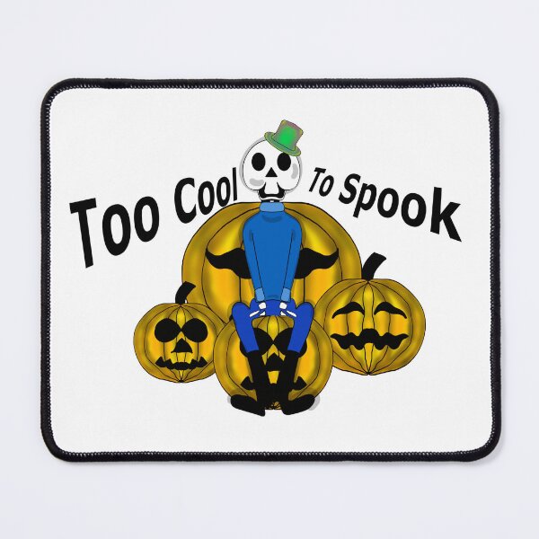 Item preview, A skeleton in a blue suit sits on a pumpkin head. designed and sold by nongsao4.