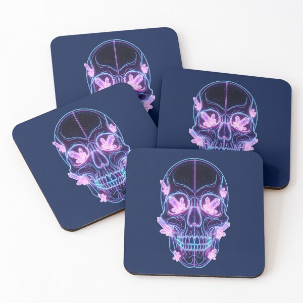 Item preview, Neon Crystal Skull Cyberpunk Glow Design  designed and sold by PrintBreeze.
