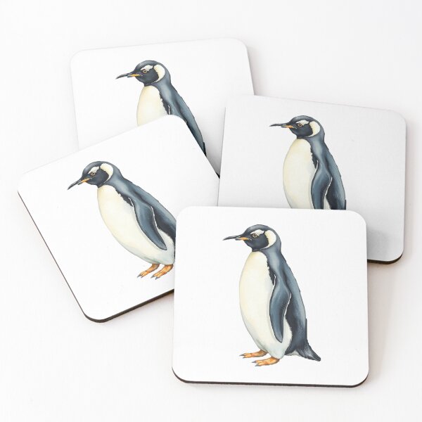 Item preview, Elegant Emperor Penguin Watercolor Art - Cute Antarctic Bird Sticker, Print, T-Shirt designed and sold by EllDAV777.