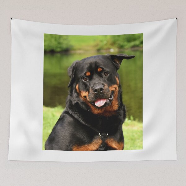 Item preview, Rottweiler Dog Loves Near the Pond designed and sold by VanGaldo.