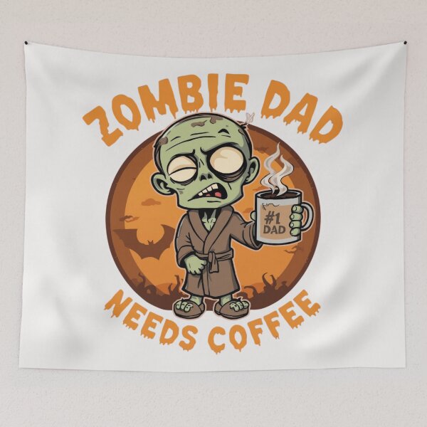 Item preview, Zombie Dad Needs Coffee - Funny Halloween Dad Life - Spooky Morning Father Gift designed and sold by wellie-chic.