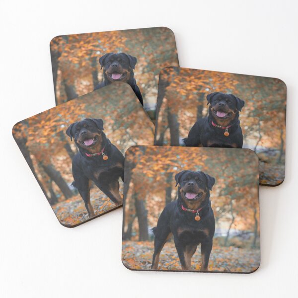 Item preview, Rottweiler Dog Playing Around the Forest designed and sold by VanGaldo.
