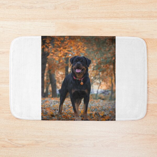 Item preview, Rottweiler Dog Playing Around the Forest designed and sold by VanGaldo.
