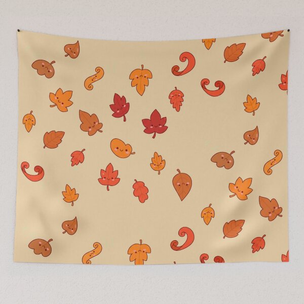 Item preview, Cute Autumn Leaves Pattern | Kawaii Fall Leaf Illustration designed and sold by Tidarat-27.