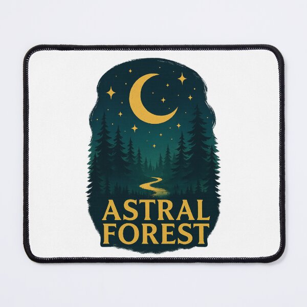 Item preview, Astral Forest Night | Mystic Moonlit Path & Enchanted Cosmic Nature Art designed and sold by RedVista.
